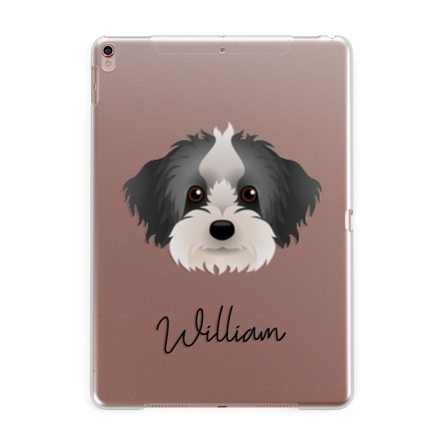 Yorkipoo Personalised Apple iPad Rose Gold Case