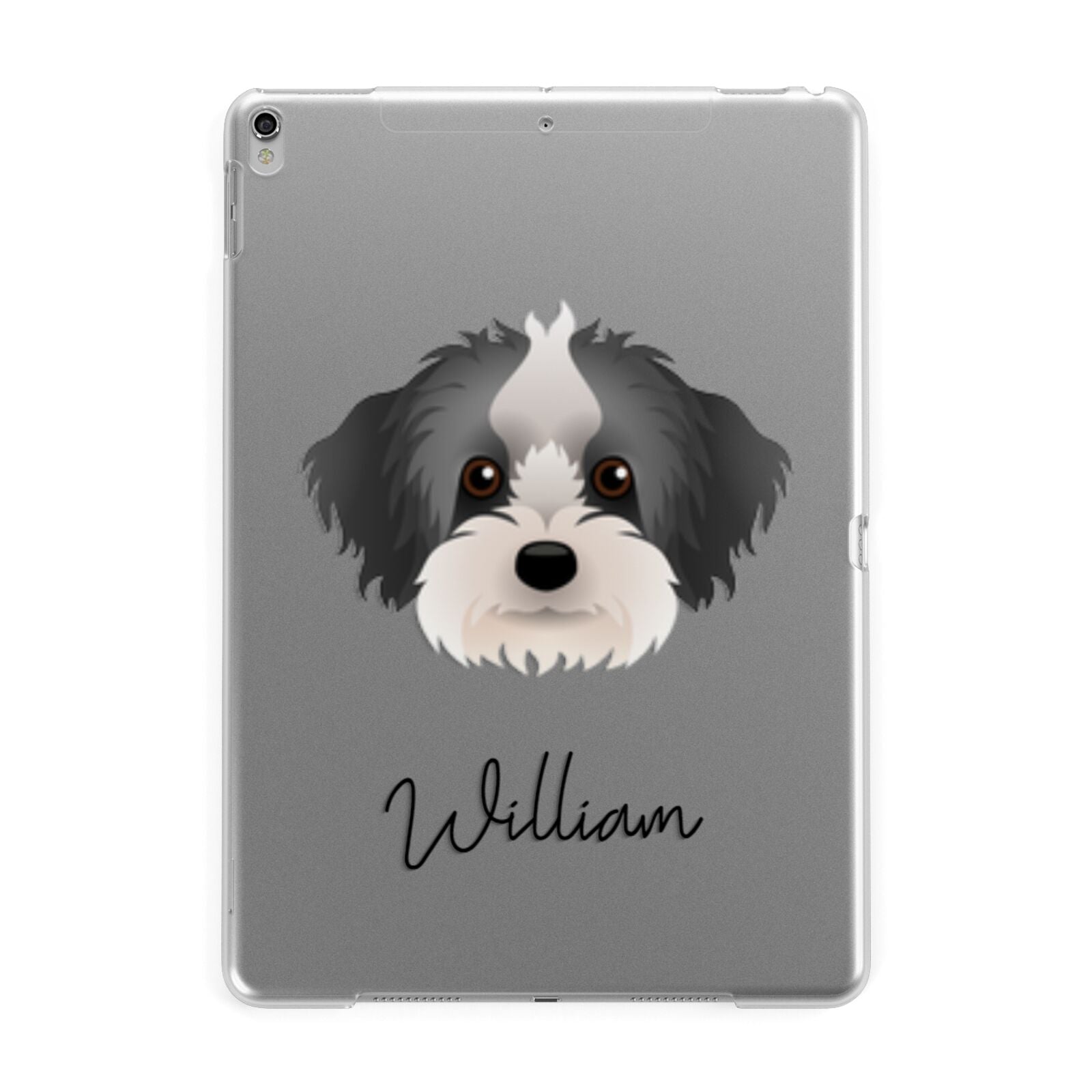 Yorkipoo Personalised Apple iPad Silver Case