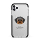 Yorkipoo Personalised Apple iPhone 11 Pro Max in Silver with Black Impact Case