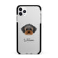 Yorkipoo Personalised Apple iPhone 11 Pro Max in Silver with Black Impact Case