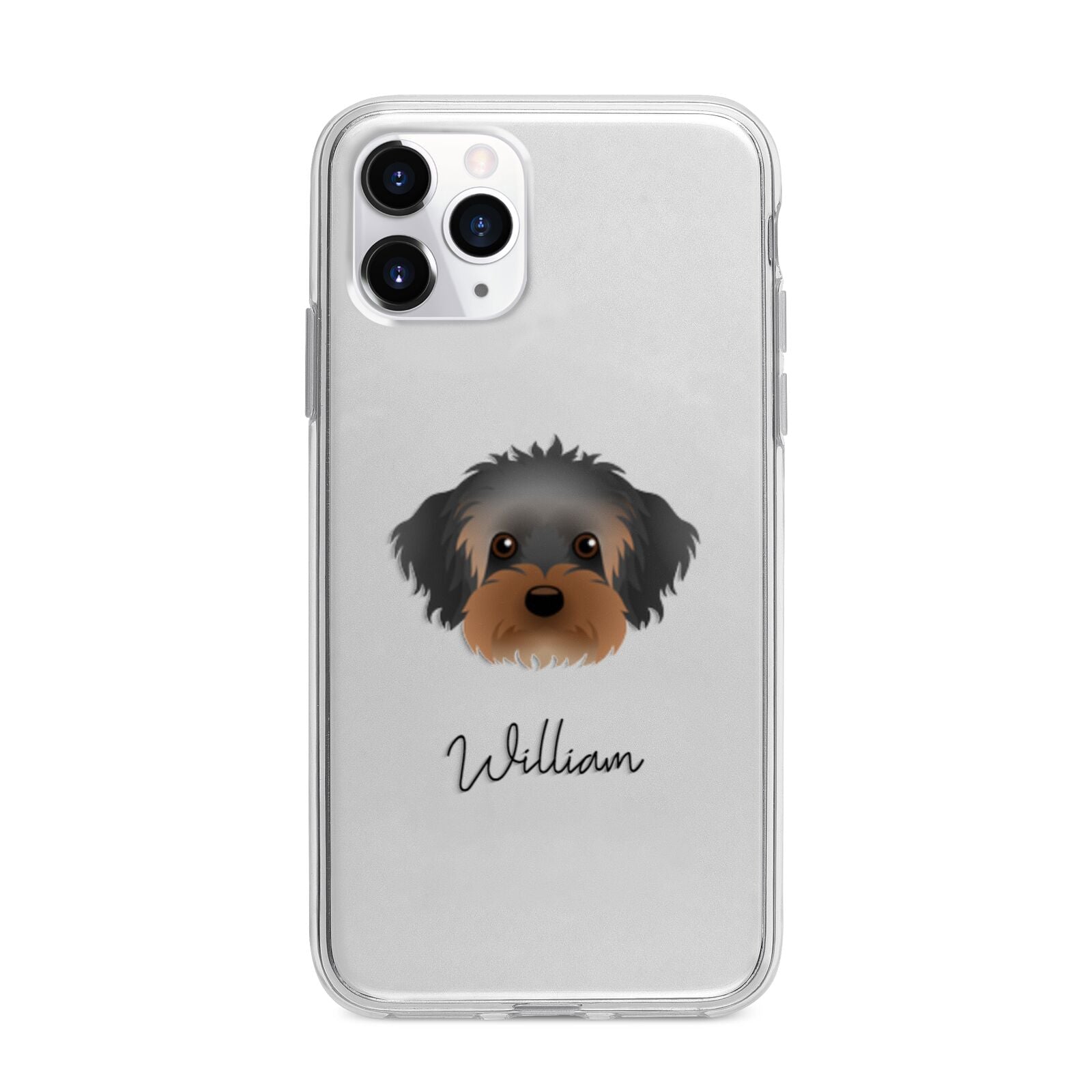 Yorkipoo Personalised Apple iPhone 11 Pro Max in Silver with Bumper Case