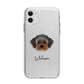 Yorkipoo Personalised Apple iPhone 11 in White with Bumper Case
