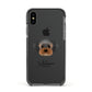 Yorkipoo Personalised Apple iPhone Xs Impact Case Black Edge on Black Phone