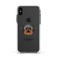 Yorkipoo Personalised Apple iPhone Xs Impact Case White Edge on Black Phone