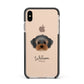 Yorkipoo Personalised Apple iPhone Xs Max Impact Case Black Edge on Gold Phone
