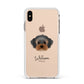 Yorkipoo Personalised Apple iPhone Xs Max Impact Case White Edge on Gold Phone