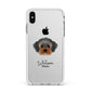Yorkipoo Personalised Apple iPhone Xs Max Impact Case White Edge on Silver Phone