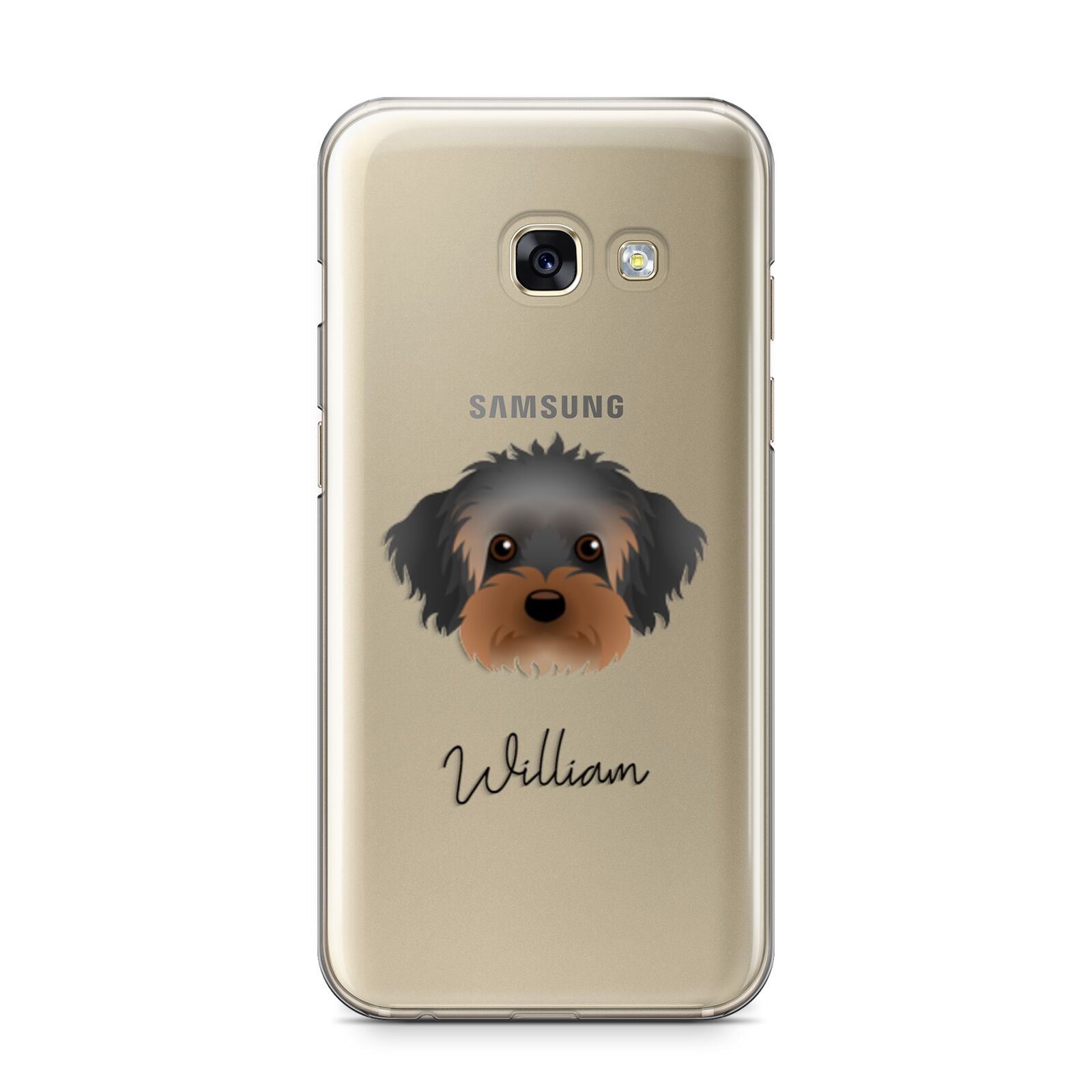 Yorkipoo Personalised Samsung Galaxy A3 2017 Case on gold phone