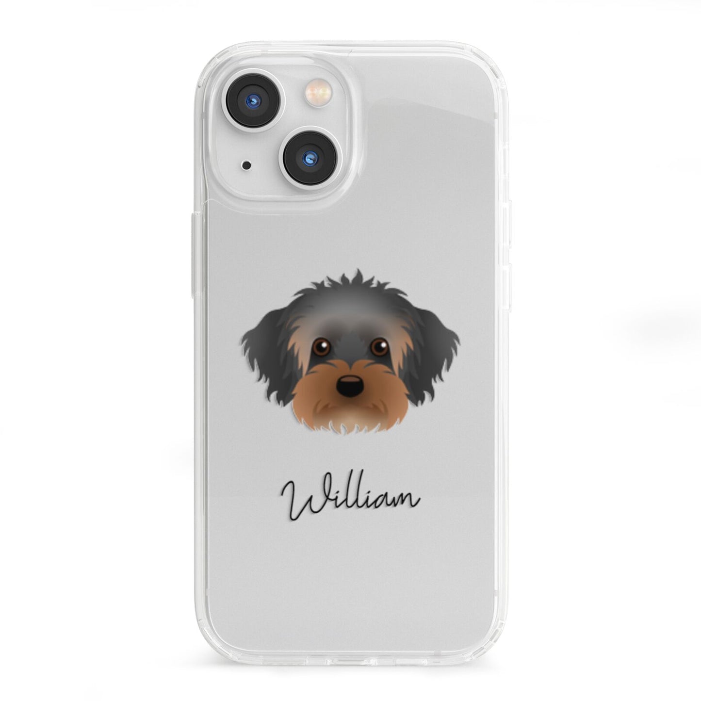 Yorkipoo Personalised iPhone 13 Mini Clear Bumper Case