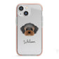 Yorkipoo Personalised iPhone 13 Mini TPU Impact Case with Pink Edges