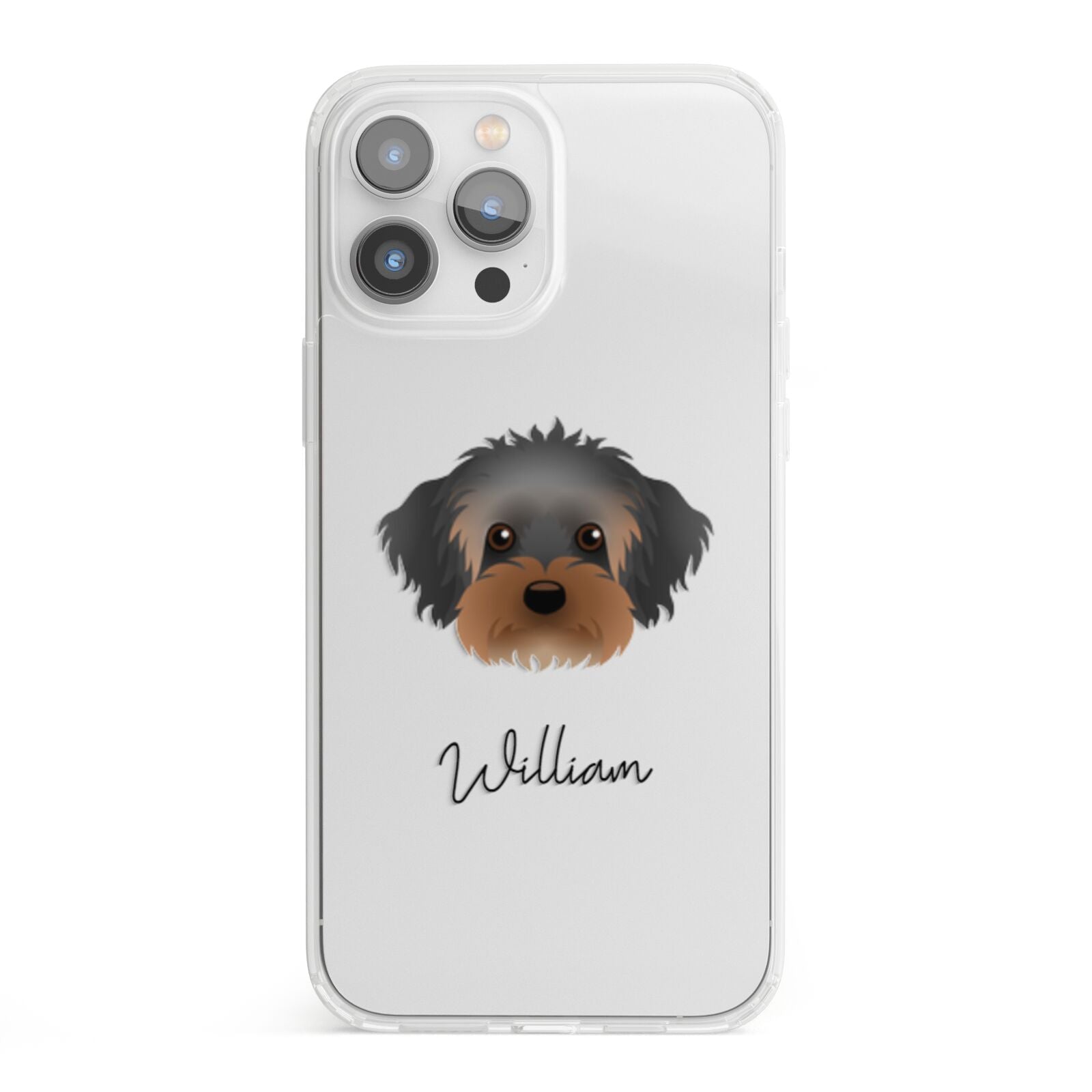 Yorkipoo Personalised iPhone 13 Pro Max Clear Bumper Case