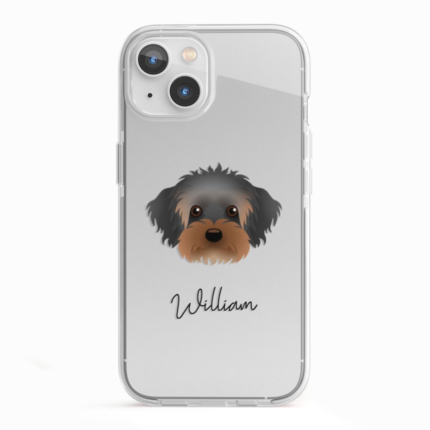 Yorkipoo Personalised iPhone 13 TPU Impact Case with White Edges