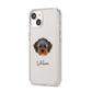 Yorkipoo Personalised iPhone 14 Clear Tough Case Starlight Angled Image
