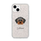 Yorkipoo Personalised iPhone 14 Glitter Tough Case Starlight