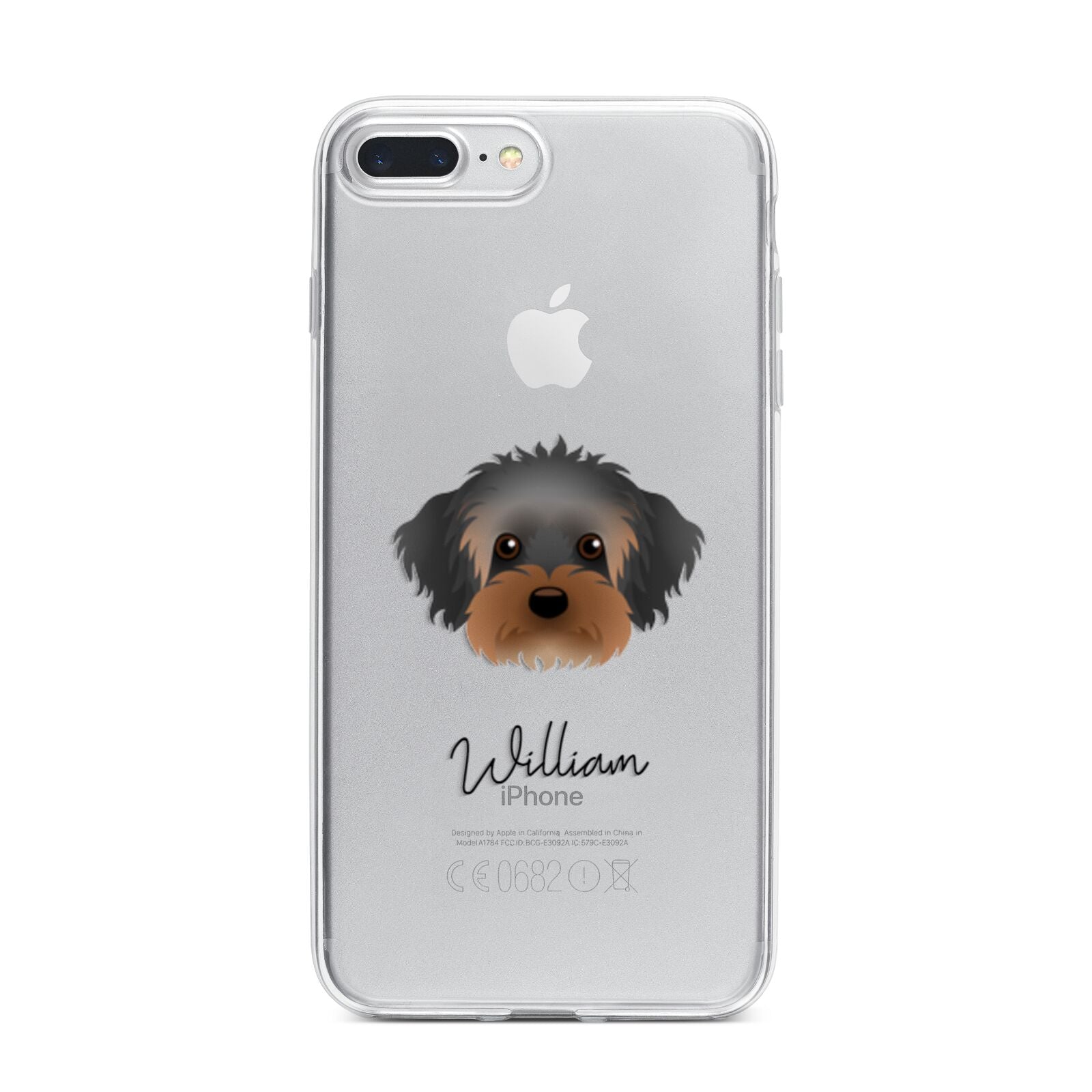 Yorkipoo Personalised iPhone 7 Plus Bumper Case on Silver iPhone