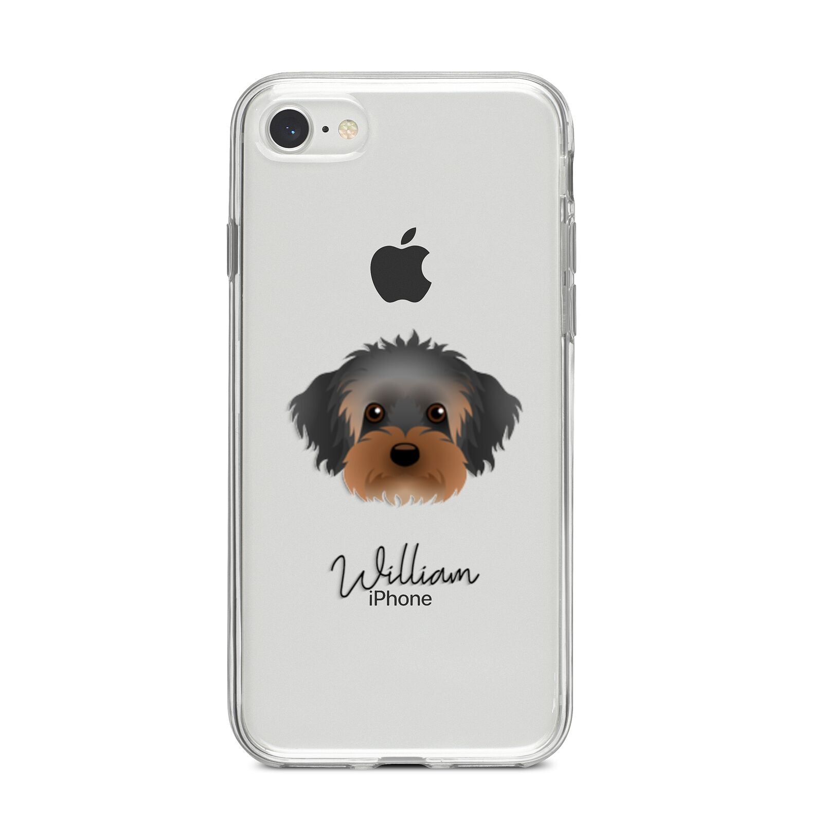 Yorkipoo Personalised iPhone 8 Bumper Case on Silver iPhone
