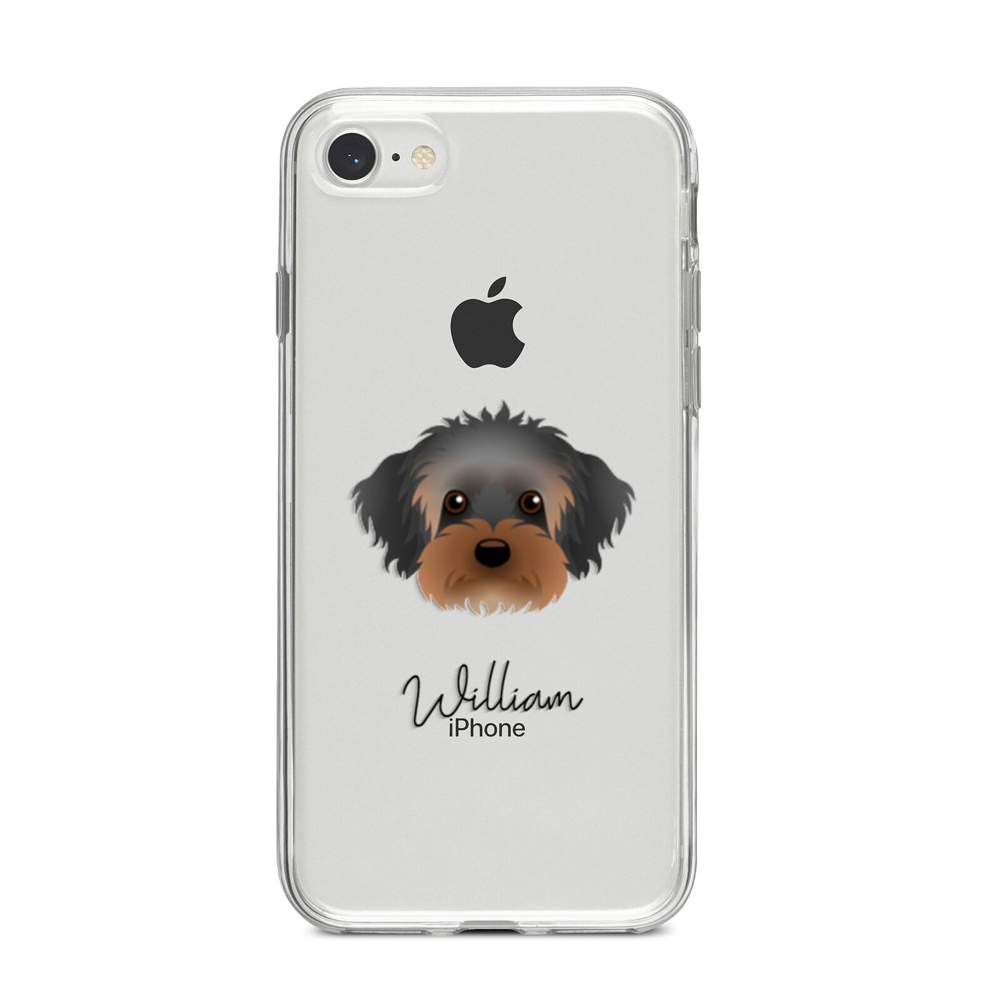 Yorkipoo Personalised iPhone 8 Bumper Case on Silver iPhone