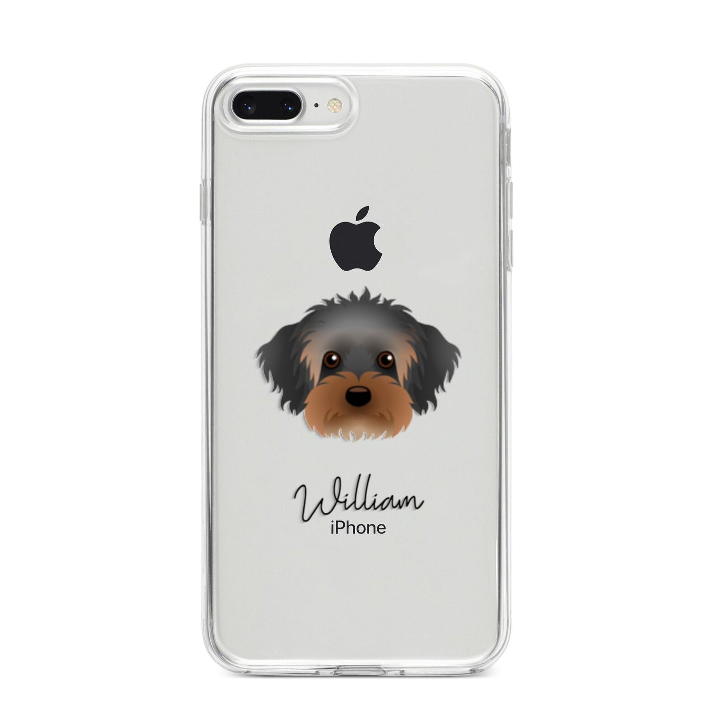 Yorkipoo Personalised iPhone 8 Plus Bumper Case on Silver iPhone
