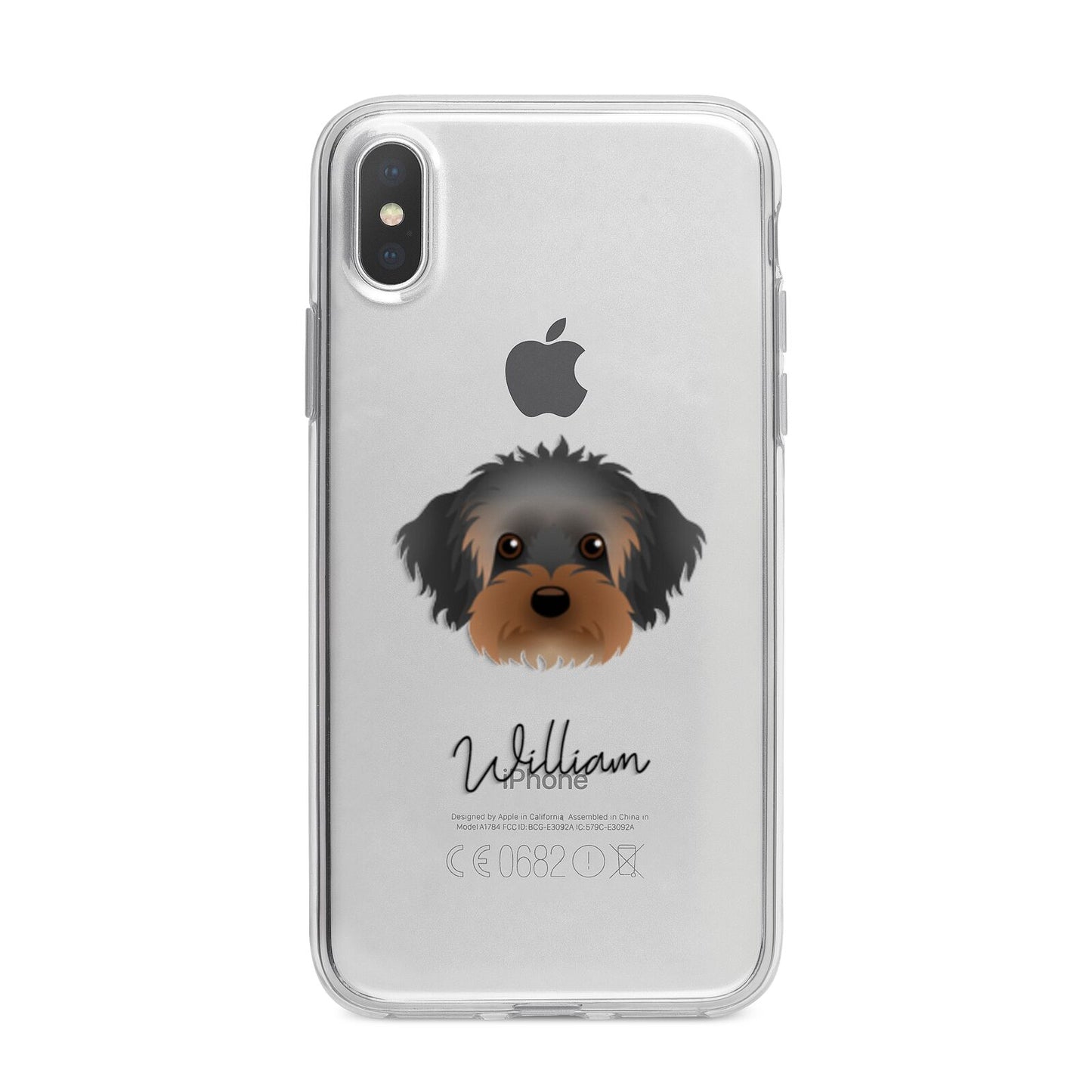 Yorkipoo Personalised iPhone X Bumper Case on Silver iPhone Alternative Image 1
