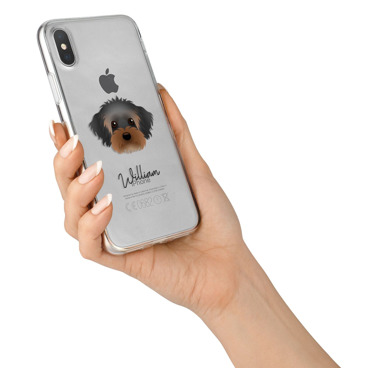 Yorkipoo Personalised iPhone X Bumper Case on Silver iPhone Alternative Image 2