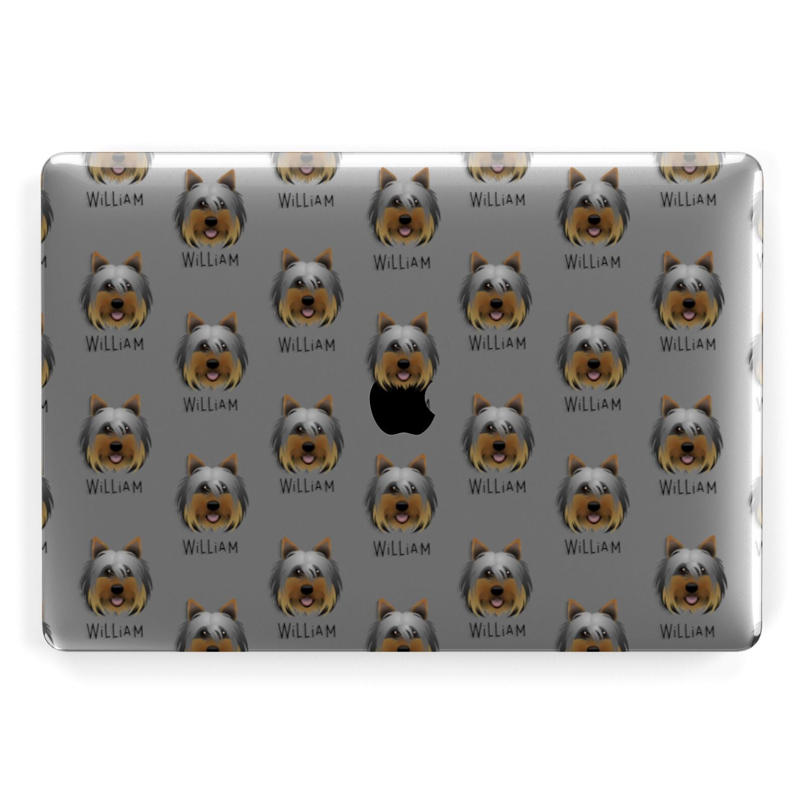 Yorkshire Terrier Icon with Name Apple MacBook Case