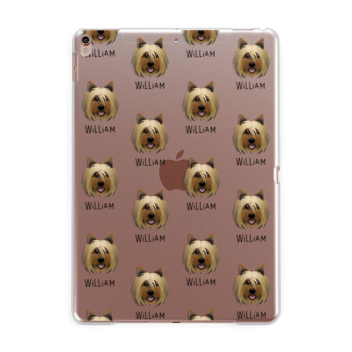 Yorkshire Terrier Icon with Name Apple iPad Rose Gold Case