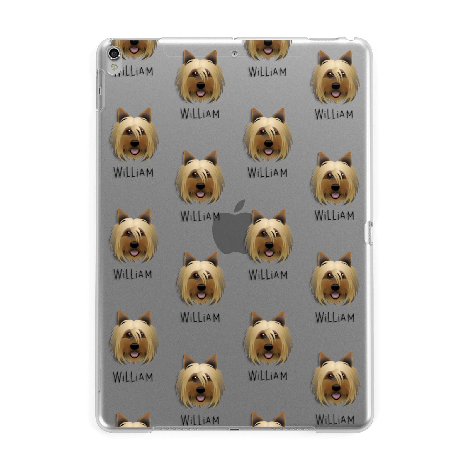 Yorkshire Terrier Icon with Name Apple iPad Silver Case