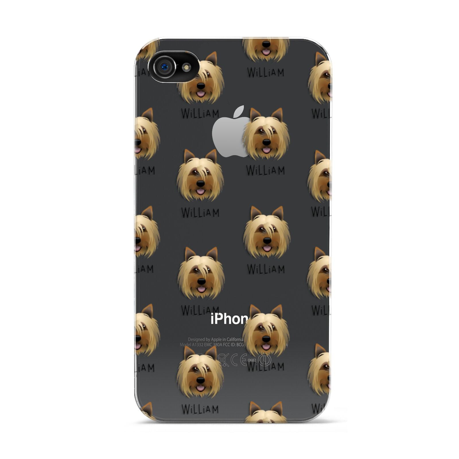 Yorkshire Terrier Icon with Name Apple iPhone 4s Case