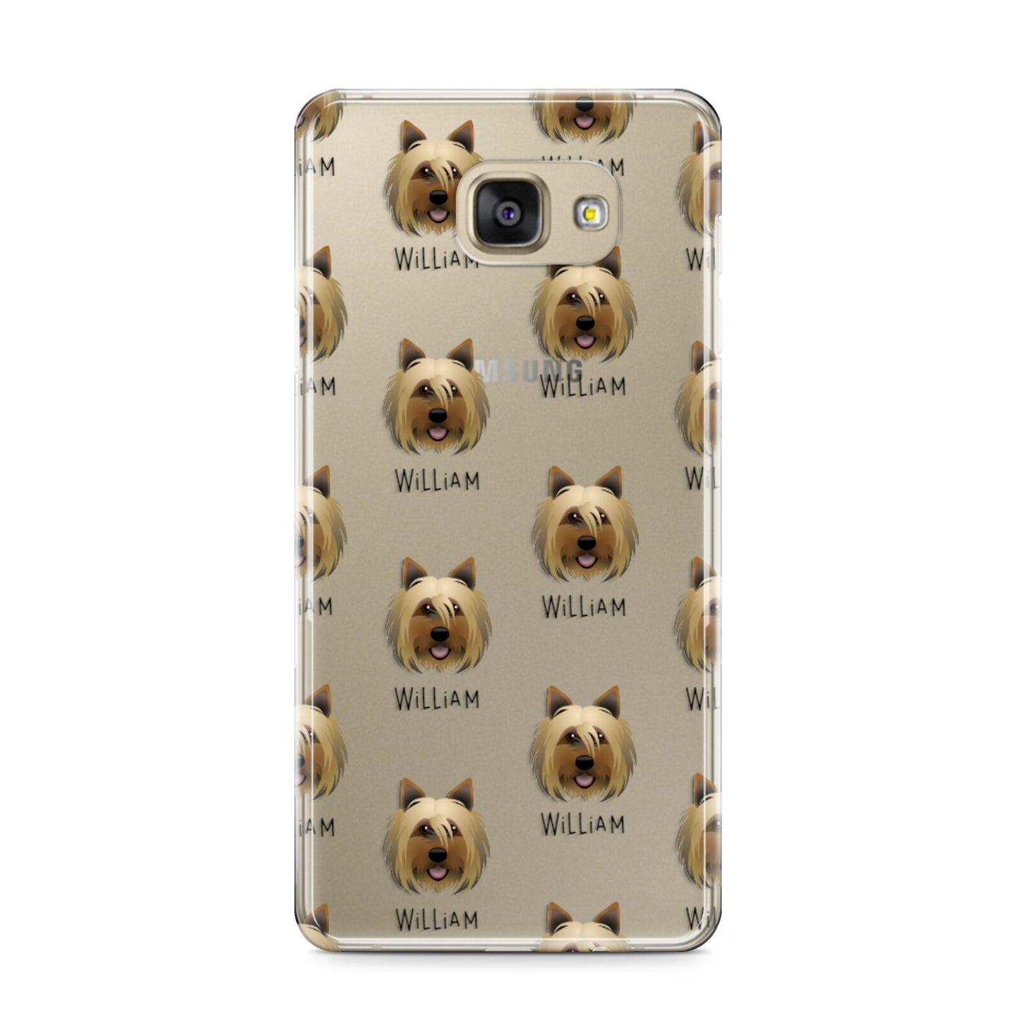 Yorkshire Terrier Icon with Name Samsung Galaxy A9 2016 Case on gold phone