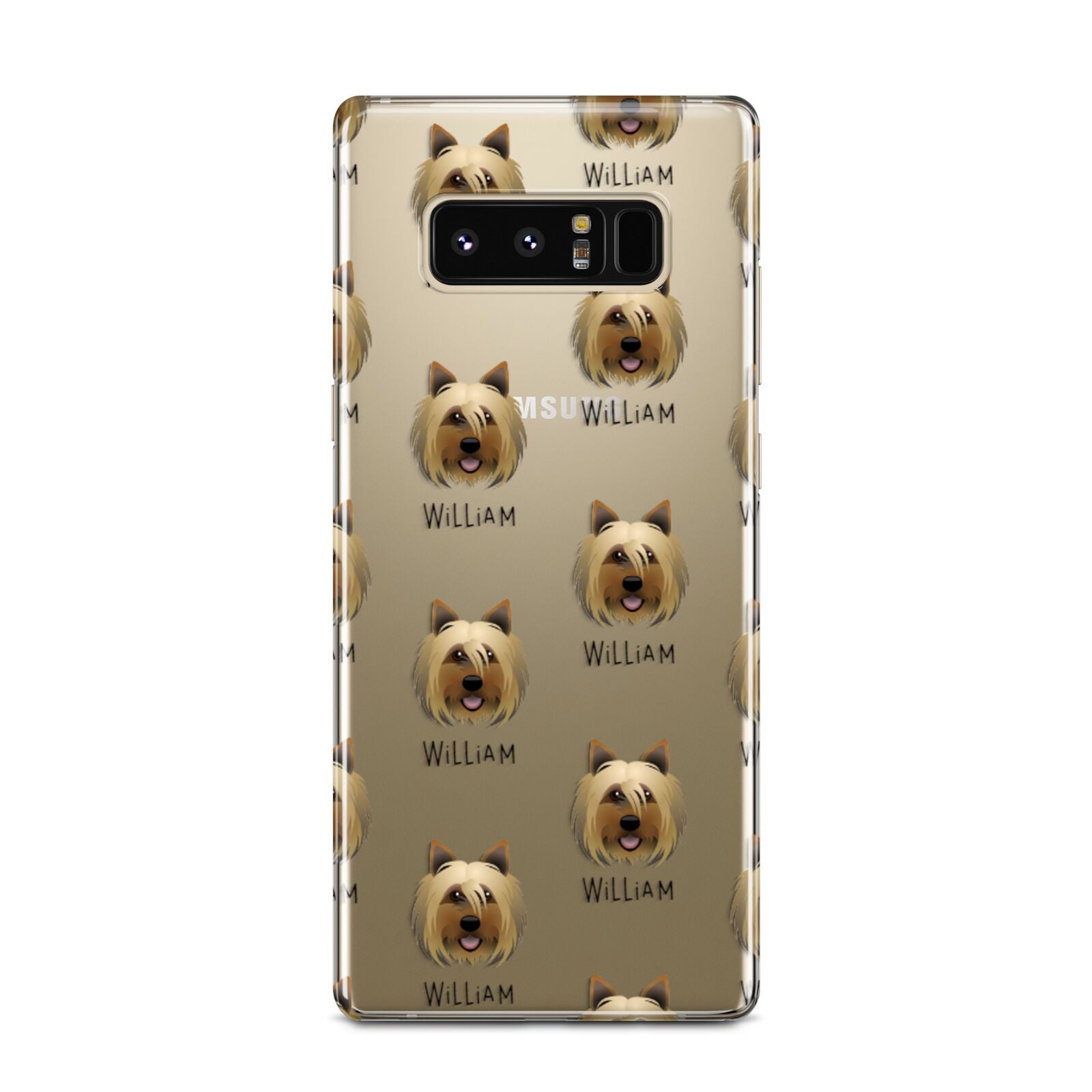 Yorkshire Terrier Icon with Name Samsung Galaxy Note 8 Case