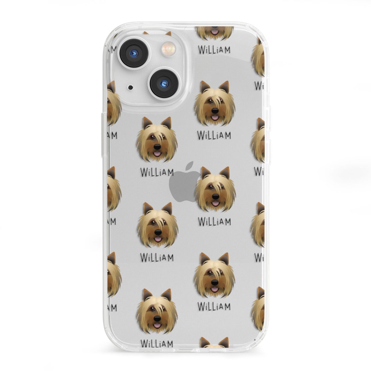 Yorkshire Terrier Icon with Name iPhone 13 Mini Clear Bumper Case