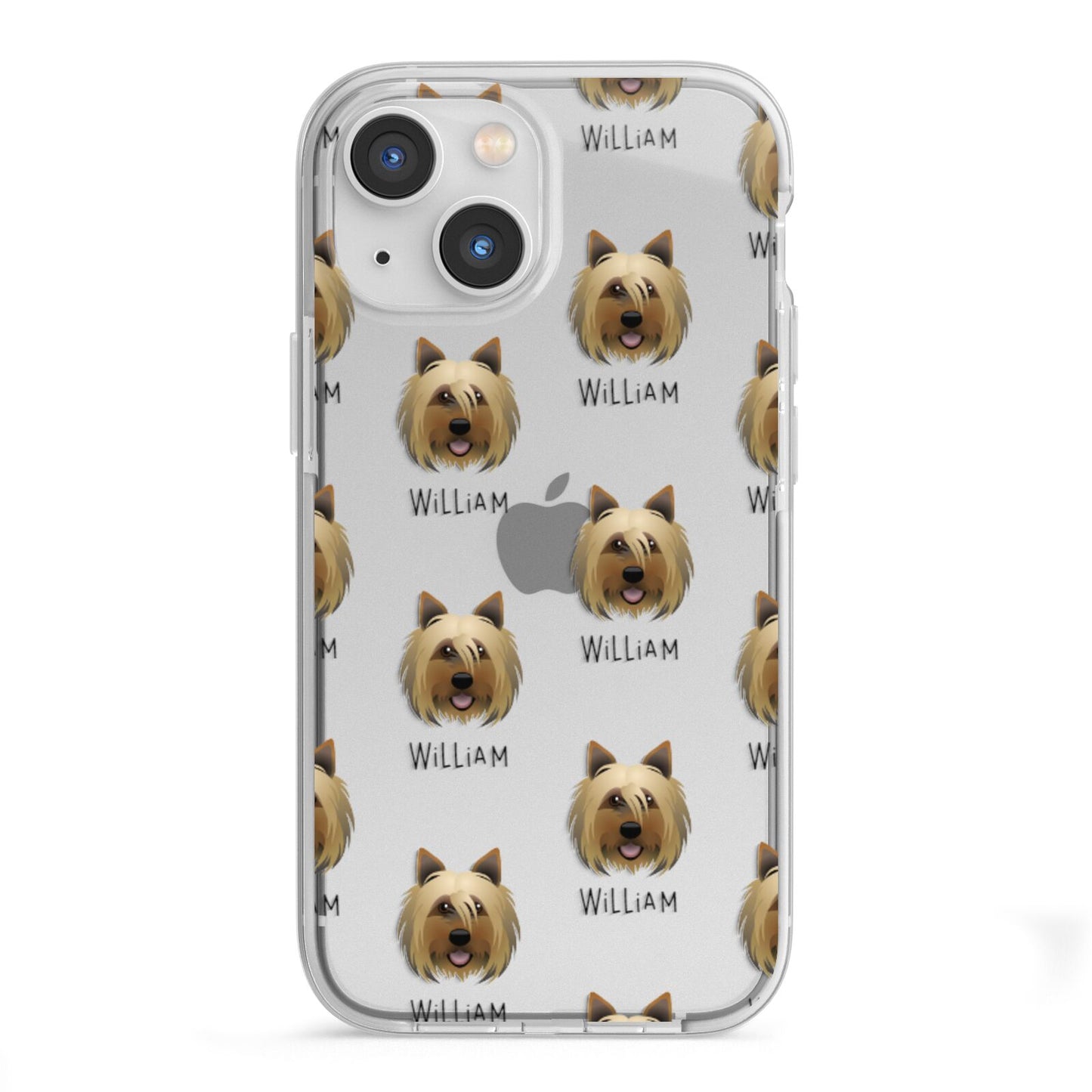 Yorkshire Terrier Icon with Name iPhone 13 Mini TPU Impact Case with White Edges