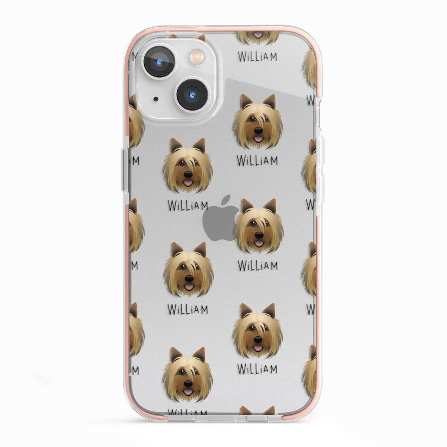 Yorkshire Terrier Icon with Name iPhone 13 TPU Impact Case with Pink Edges