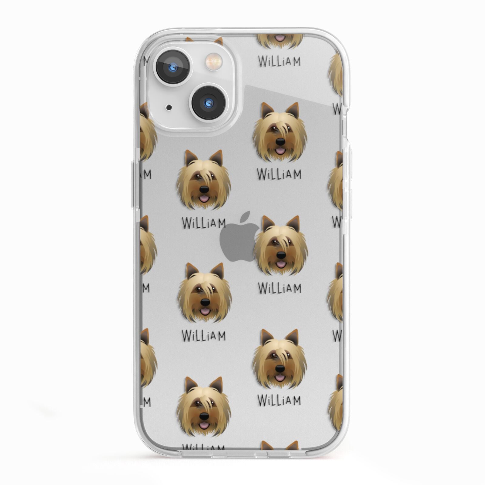 Yorkshire Terrier Icon with Name iPhone 13 TPU Impact Case with White Edges