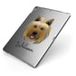 Yorkshire Terrier Personalised Apple iPad Case on Grey iPad Side View