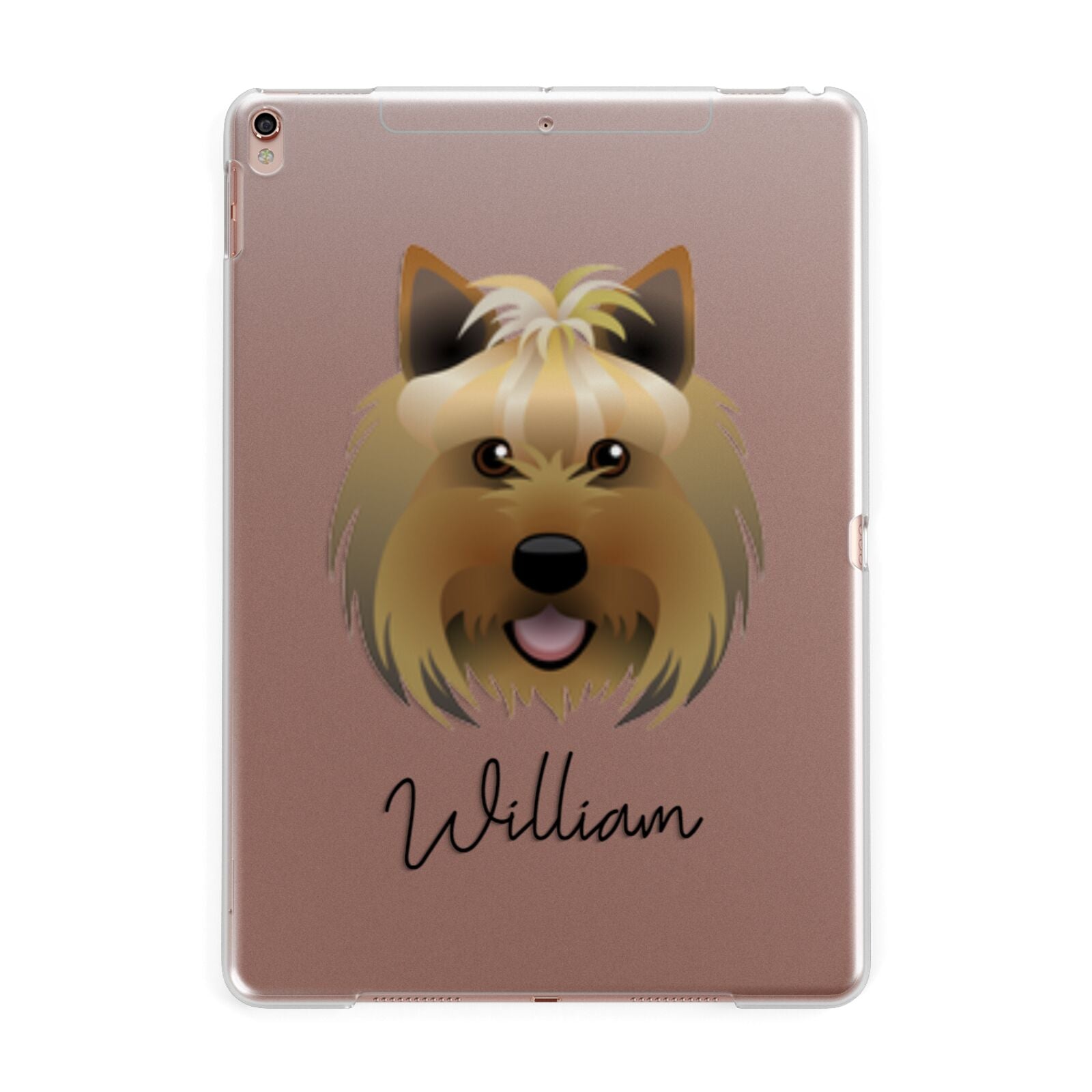 Yorkshire Terrier Personalised Apple iPad Rose Gold Case