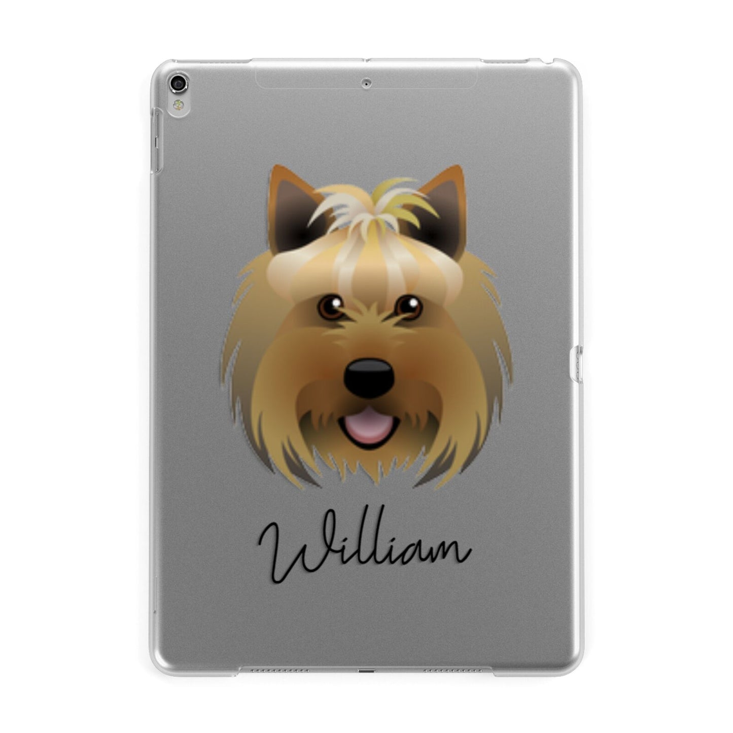 Yorkshire Terrier Personalised Apple iPad Silver Case