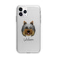 Yorkshire Terrier Personalised Apple iPhone 11 Pro in Silver with Bumper Case