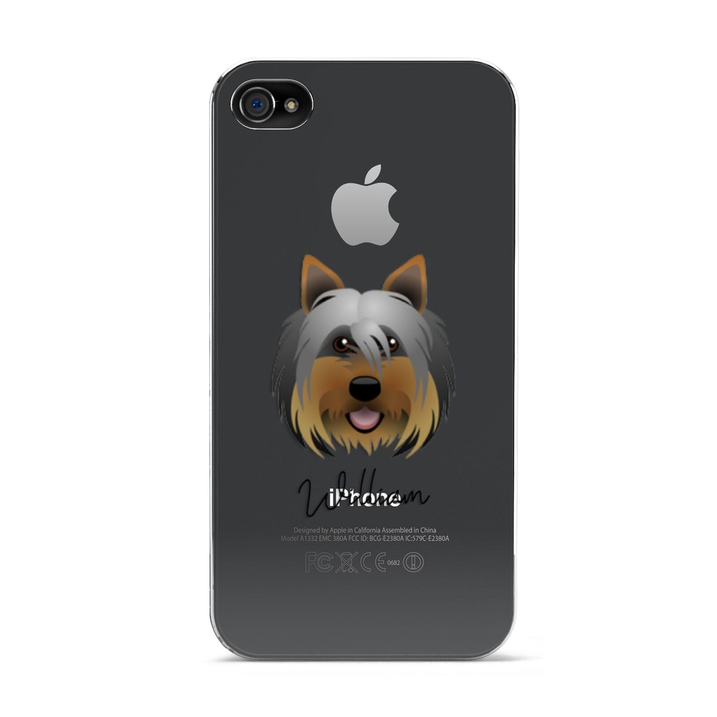 Yorkshire Terrier Personalised Apple iPhone 4s Case