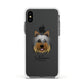 Yorkshire Terrier Personalised Apple iPhone Xs Impact Case White Edge on Black Phone