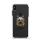 Yorkshire Terrier Personalised Apple iPhone Xs Max Impact Case White Edge on Black Phone