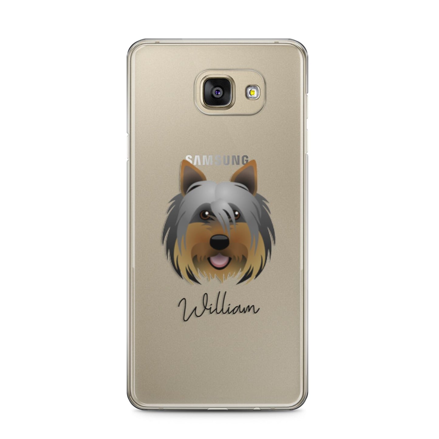 Yorkshire Terrier Personalised Samsung Galaxy A5 2016 Case on gold phone