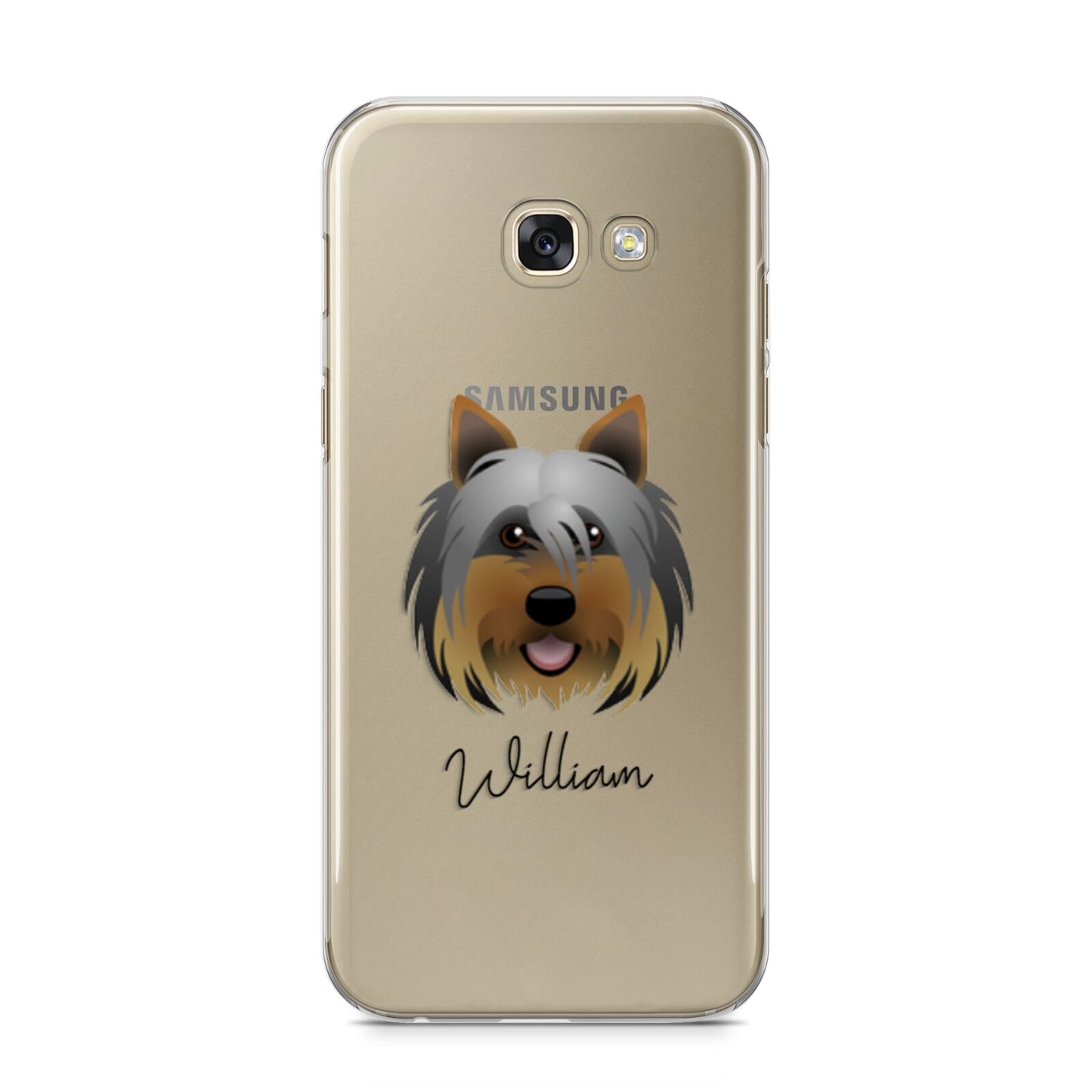 Yorkshire Terrier Personalised Samsung Galaxy A5 2017 Case on gold phone