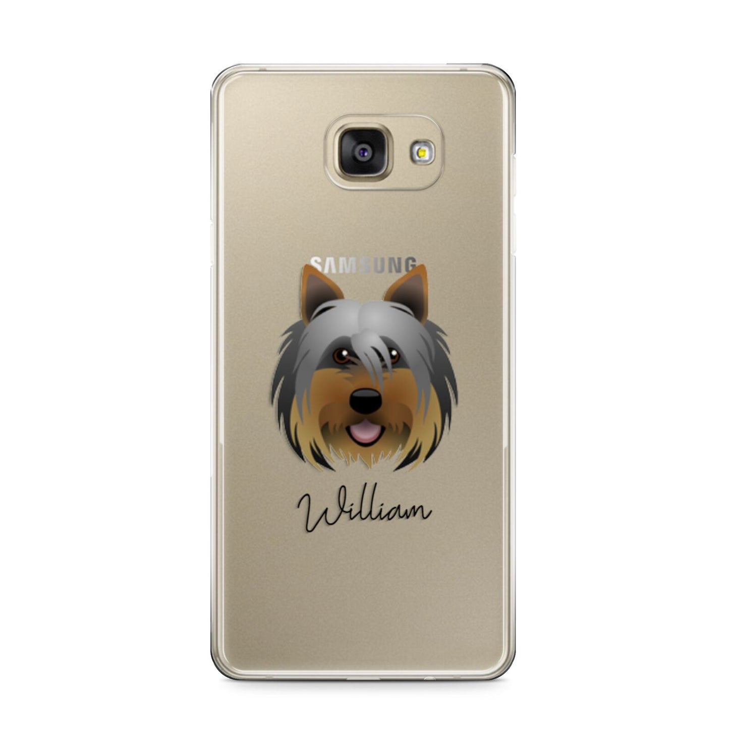 Yorkshire Terrier Personalised Samsung Galaxy A9 2016 Case on gold phone