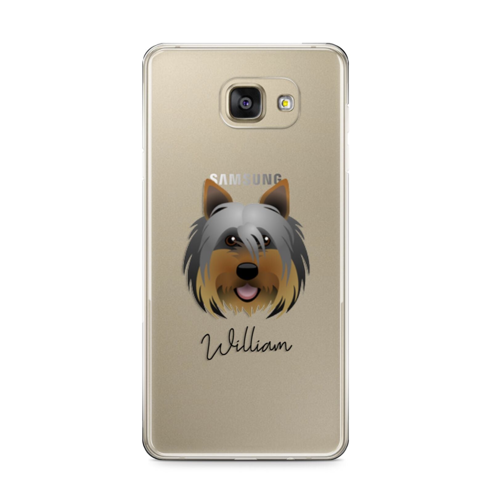 Yorkshire Terrier Personalised Samsung Galaxy A9 2016 Case on gold phone