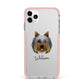 Yorkshire Terrier Personalised iPhone 11 Pro Max Impact Pink Edge Case