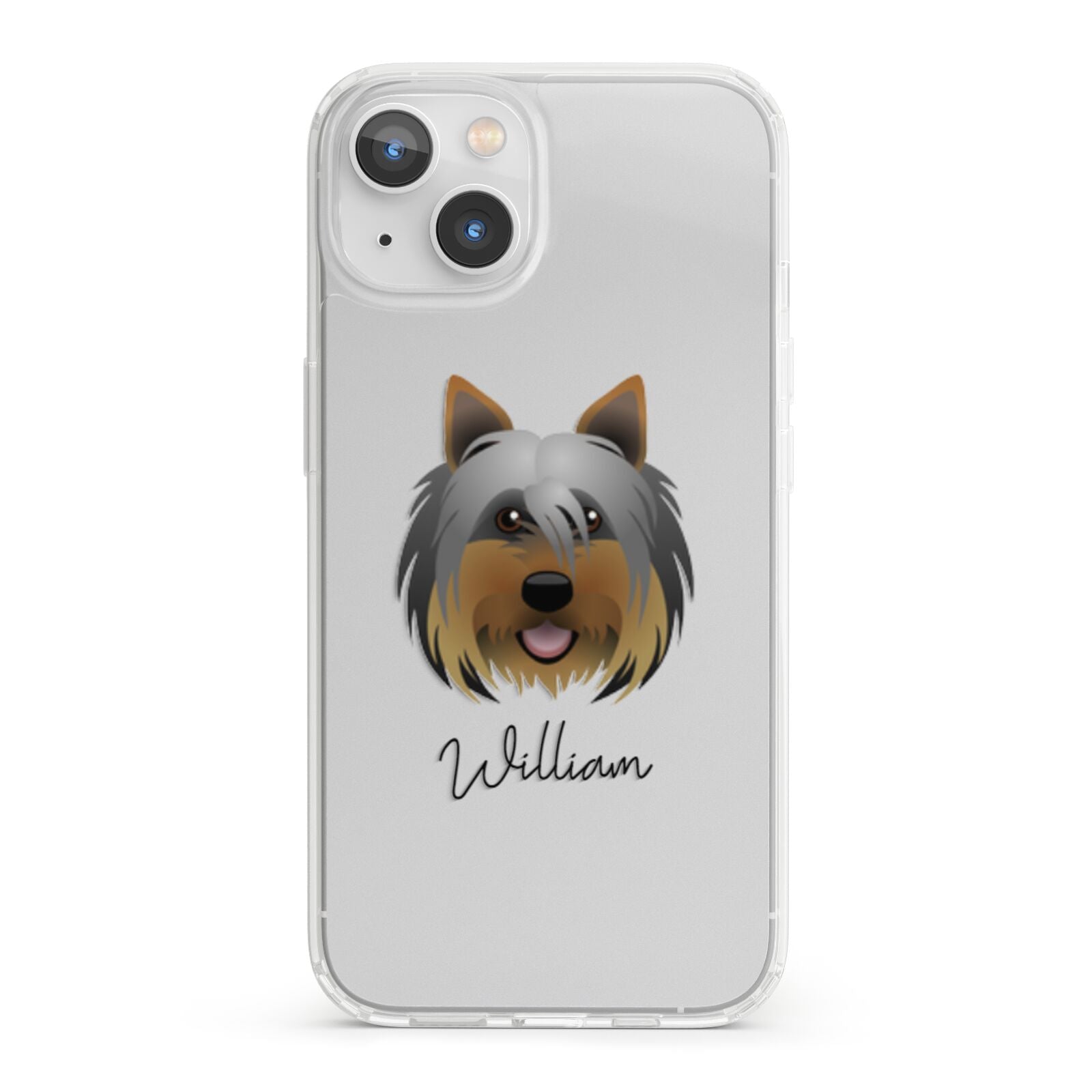 Yorkshire Terrier Personalised iPhone 13 Clear Bumper Case