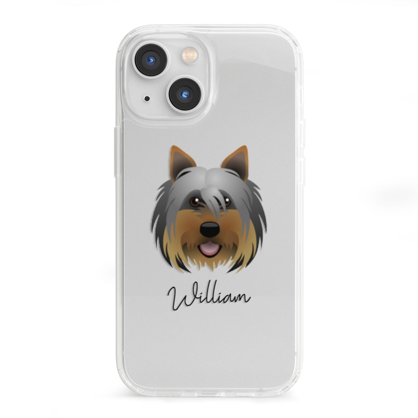 Yorkshire Terrier Personalised iPhone 13 Mini Clear Bumper Case