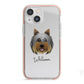 Yorkshire Terrier Personalised iPhone 13 Mini TPU Impact Case with Pink Edges