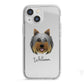 Yorkshire Terrier Personalised iPhone 13 Mini TPU Impact Case with White Edges